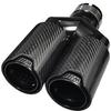 BMW Performance Exhaust Pipe - 80mm Stainless Steel Carbon Fiber Tailpipe.