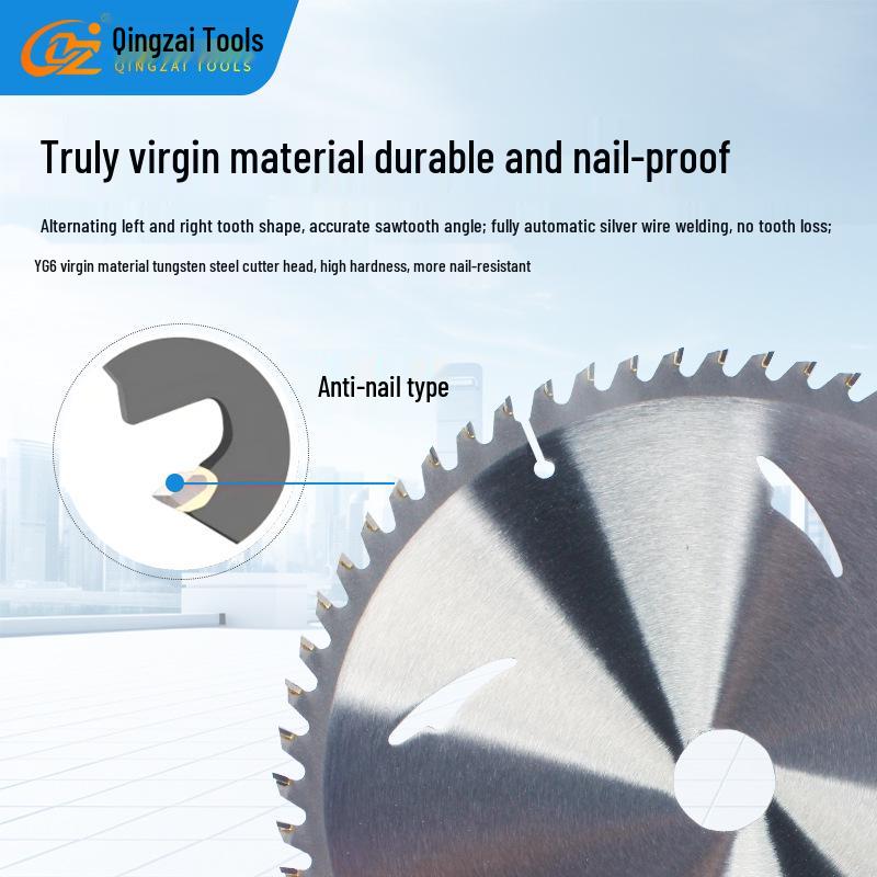 8-Inch Alloy Circular Saw Blade, 60 or 80 Teeth, Dust-Free for Wood Cutting