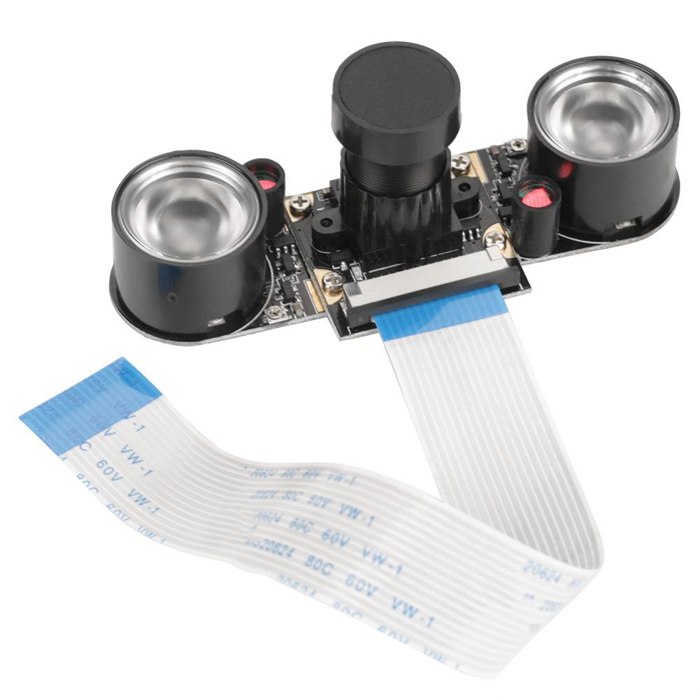 1pc 5MP Camera Module Board 72 Degrees with Night Vision LED Fill Light For Raspberry Pi B 3 2