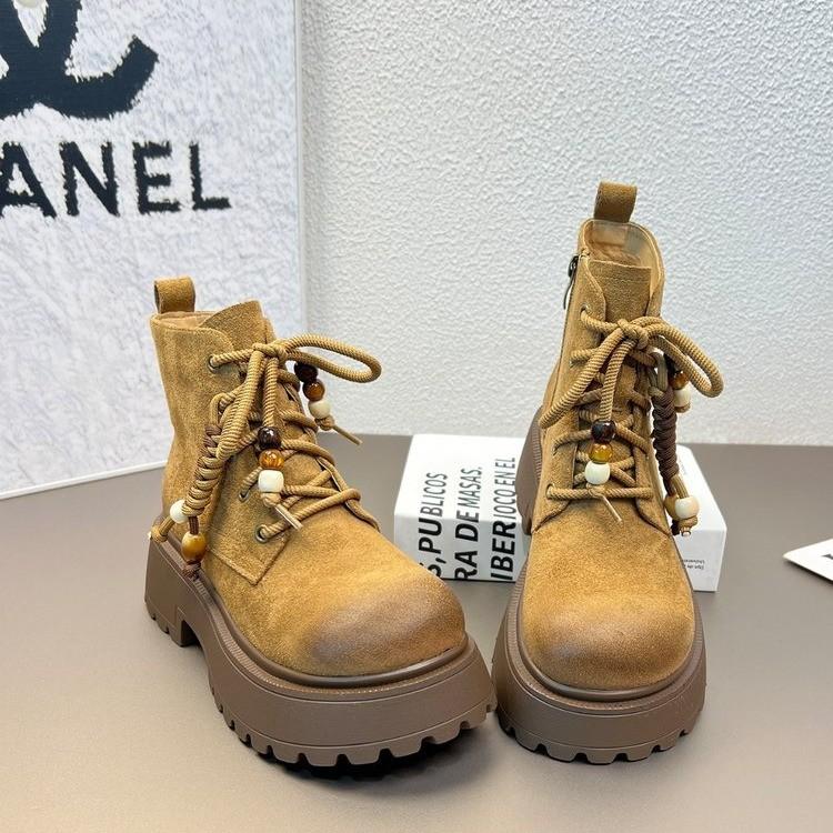 Retro Sassafras Small Thick-soled Tooling Martin Boots Children's Autumn 2025 New Maillard Casual Short Boots