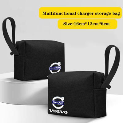 Opbergzakje USB-stick Datakabel Ritszakje Oplader Mobiele Telefoon Etui voor Volvo RDESIGN S60 S90 XC40 XC60 XC90 AWD Accessoires