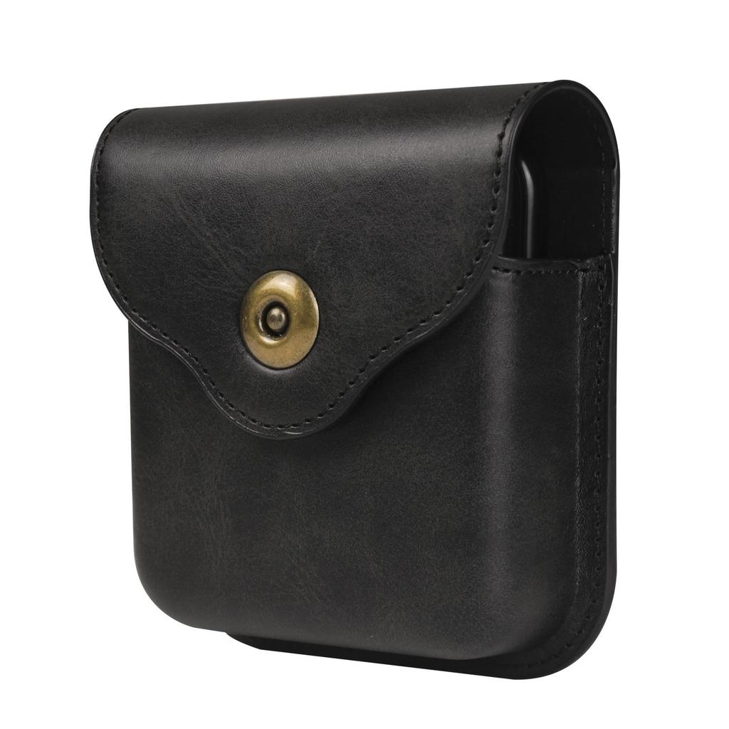 Luxury Leather Belt Clip Phone Case Men Waist Bag Cover For Samsung Z Flip6 Flip5 Moto Razr Oppo Vivo Tecno Honor Galaxy Flip 6 5 4 3 5G Holster Pouch