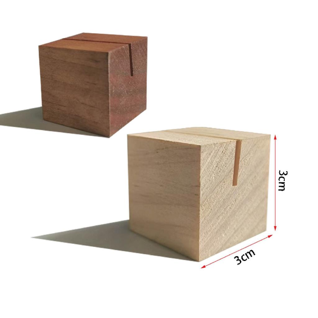 Wooden Desktop Stand For Postcards And Calendars Natural Solid Wood Base For Notes And Photos Home Office Decor