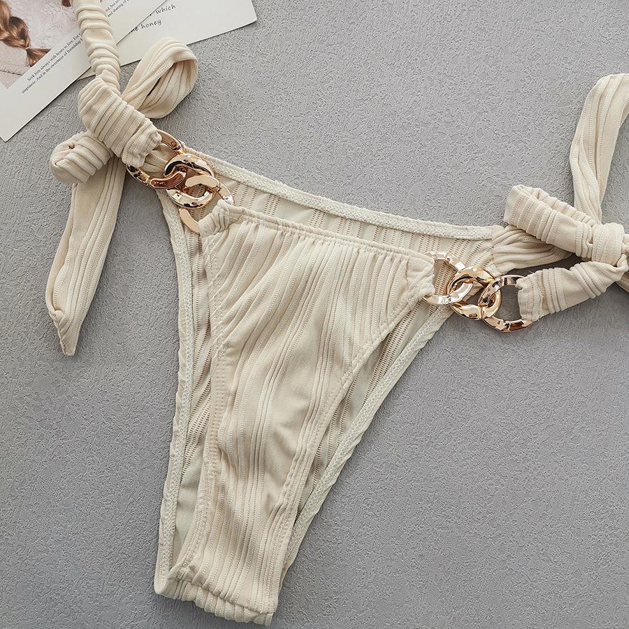 2025 European & American Women's Chain Three-Piece Bikini Swimsuit