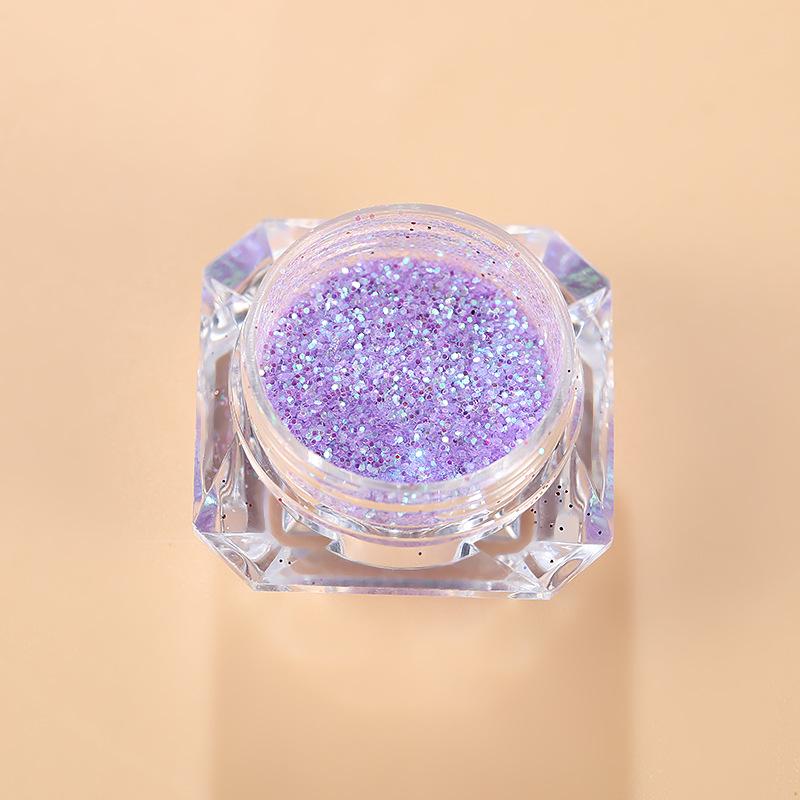 Iridescent Gold Glitter Powder for Nail Art - Super Sparkle Mixed Laser Design