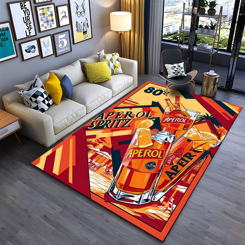 80s Aperol Spritz Poster Style Suitable As a Non-slip Mat for the Living Room or Bedroom Sofa