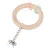 Bird Cage Round Perch Wooden Stable Structure Multifunctional Bite Proof Parrot Swing Perch Stand To