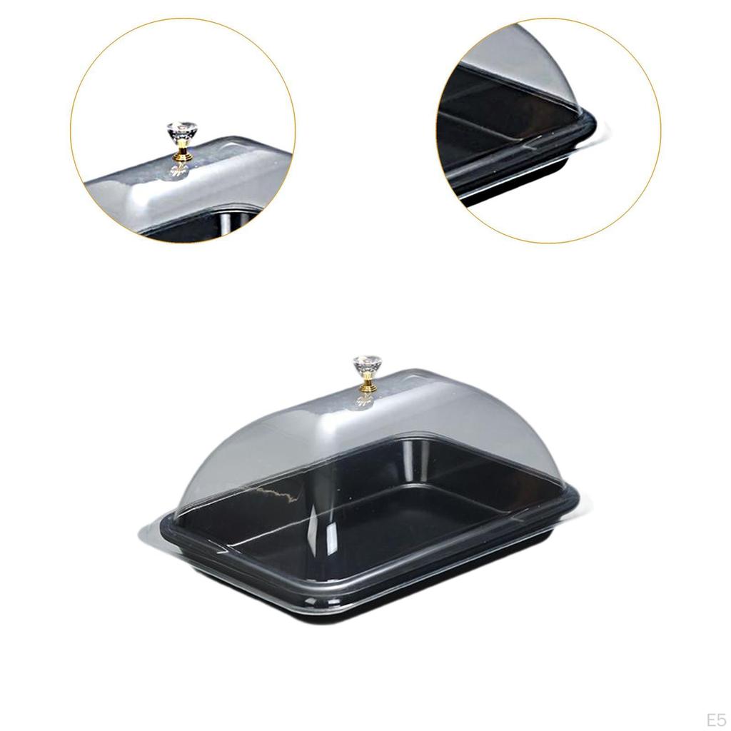 Cake Stand with Dome Plate Cupcake Server Dessert Serving Tray Dish Lid for Holiday