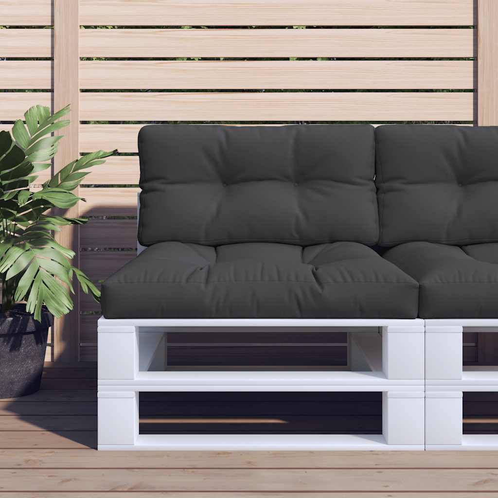 Vidaxl Pallet Sofa Cushions, 2 Pcs, Black, Fabric