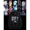 Niesamowita Przygoda Jojo Bluza z Podwójnym Kapturem Strażnicy Animacja Anime Streetwear Oversize Y2k Polar Ciepła Bluza Dresowa Odzież Damska Męska