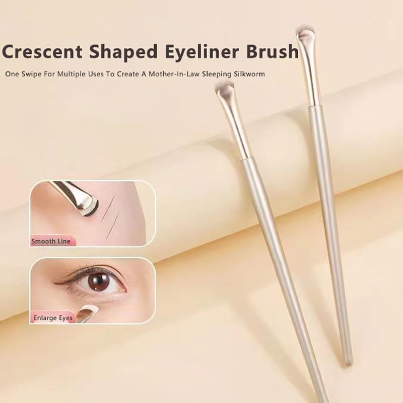 Crescent Eyeliner Brush Draw Eyeliner Eye And Contour Makeup Tools Upgrade Half Round Crescent Blade Eye Liner Makeup Brush
