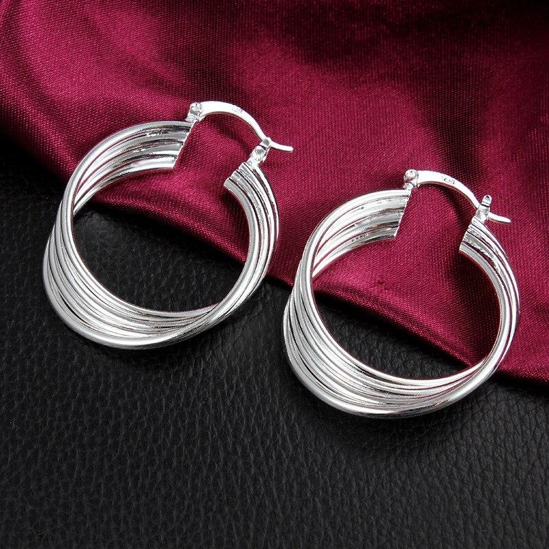 

Серьги из стерлингового серебра 925 пробы, многослойные дизайнерские серьги, женские модные ювелирные изделия, подарки