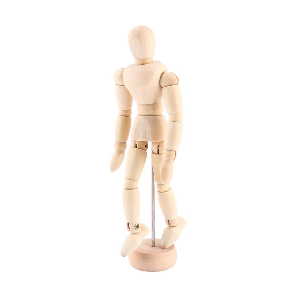 Art Class Wooden Figure Male Manikin Mannequin Wood Movable Model Display Crafts 5.5inch