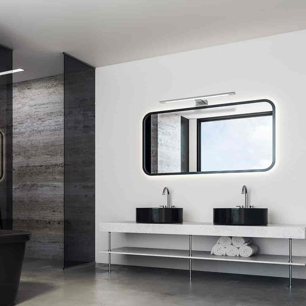 Shine Chrome Wall Lamp 60Cm 12W Led