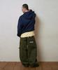 Lujeoseukeulleob Multi Cargo Pocket Wide Cotton Pants Khaki