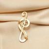 Music Instrument Eighth Note Pin Zinc Zinc Alloy Harp Badge Creative Treble Clef Pins  Backpack Decoration