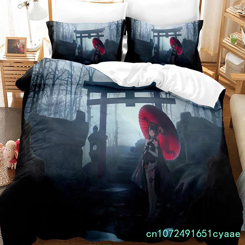 3D Printed Ninomae Inanis holoEN Duvet Cover Anime Bedding Set Double Twin Full Queen King Adult Kids Bedclothes Quilt Cover