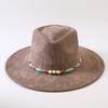 Best-selling European and American Style Suede Velvet Wide-brimmed Top Hat, Classic Fashion Western Cowboy Hat for Men and Women