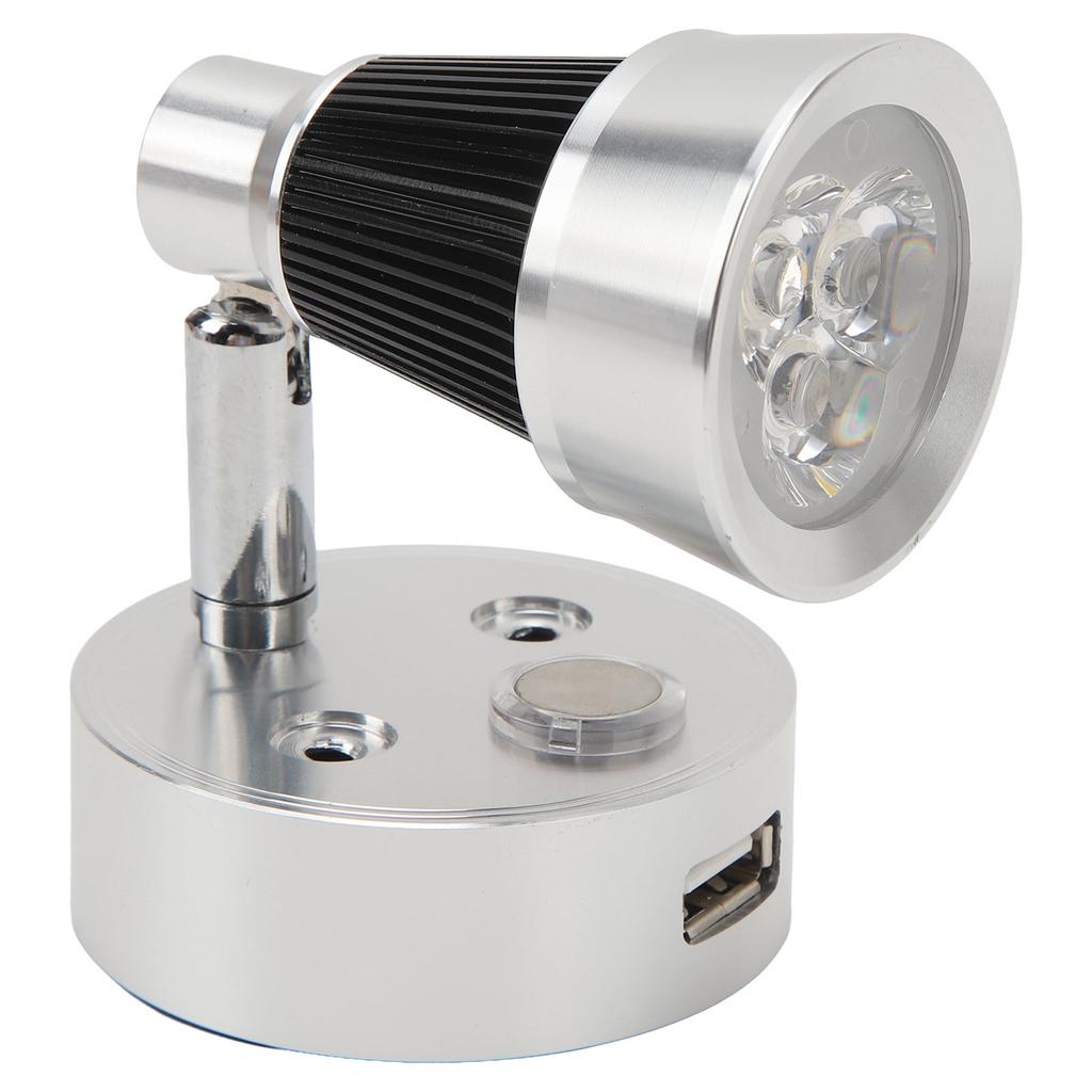 LED Wohnmobil Nachttischlampe mit USB-Ladeanschluss Touch-Schalter Dimmbares Licht für DC 12 bis 24V Autos Boote S