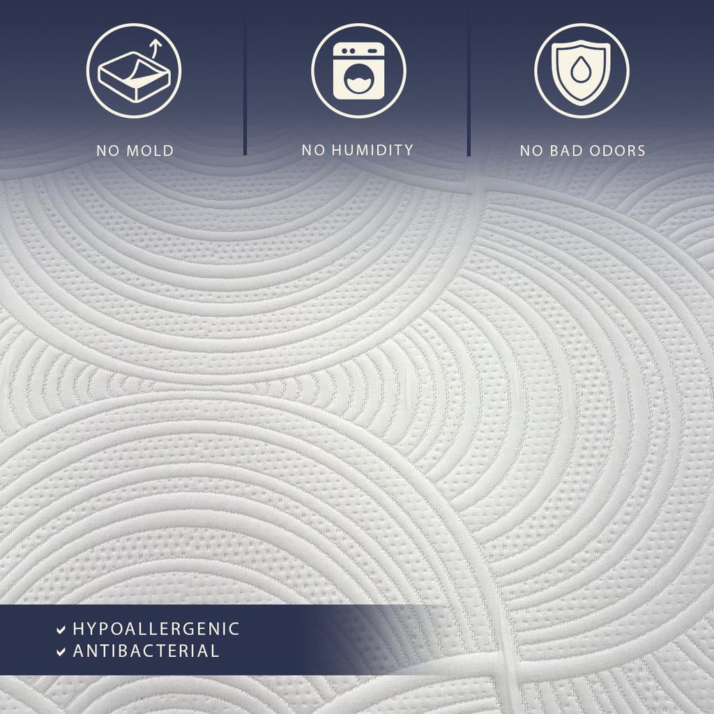 The White Stone Matelas Memory Foam et Mousse Haut 22 cm | Matelas et Hypoallergénique 