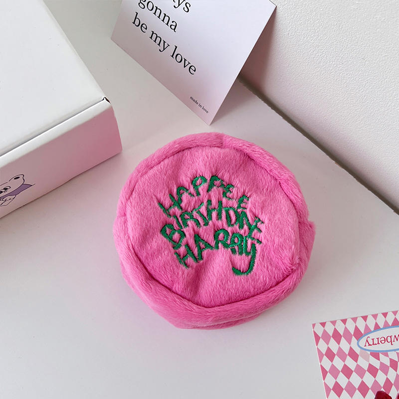 Plush Storage Bag Mini Headphone Bag For Girls Makeup Bag Student Purse For Women