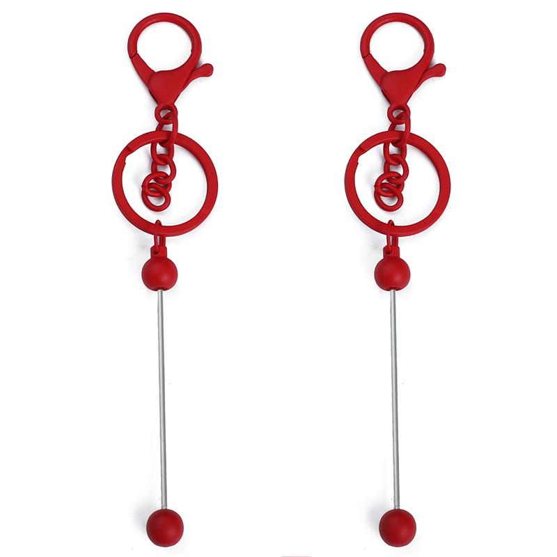 1 Satz ausgefallener DIY-Schlüsselanhänger mit Perlen, passend für große Lochperlen für Frauen und Mädchen, DIY-Schlüsselanhänger, Schmuckherstellung