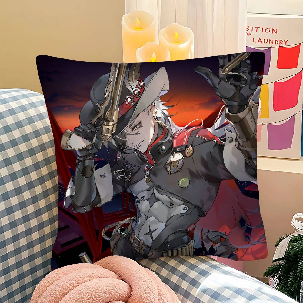 Game Honkai Star Rail Boothill Anime Pillow Case Fashion Square Pillowcase Bedroom Sofa Room Ins Decoration Leisure Cushion