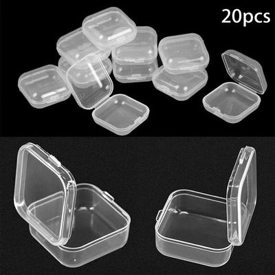 Non-Toxic Storage Box 20Pcs Pills Beads Box Plastic
