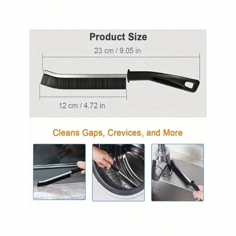 1Pcs Long Handle Crevice Cleaning Brush: Designed For Hard-To-Reach Spaces Like Window Tracks, Sliding Door Grooves, Sink Edges
