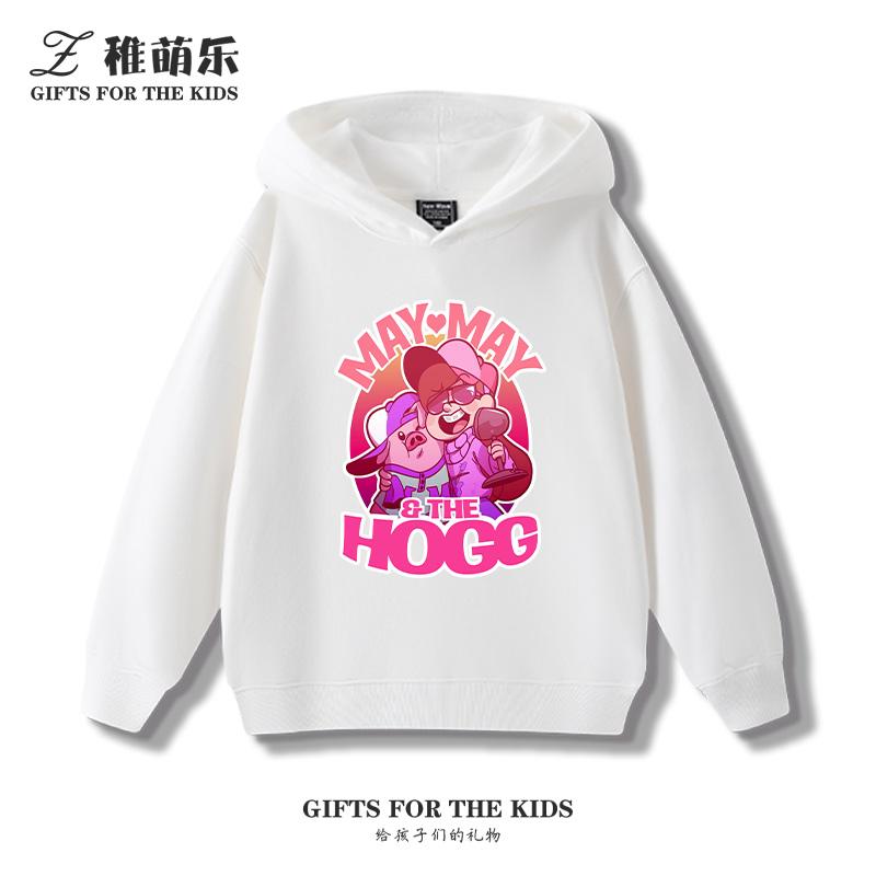 Gravity Falls Anime Fun Hooded Sweatshirt Boys Girls Children's Fall and Winter Padded Cute Casual Trend Warm Long Sleeve Top
