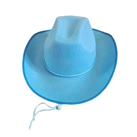 Cowboy Hat Women Men Western Adult Sun Hat Non-woven Fabric Cowgirl Hat Festival Theme Party Hat Fashion Accessory