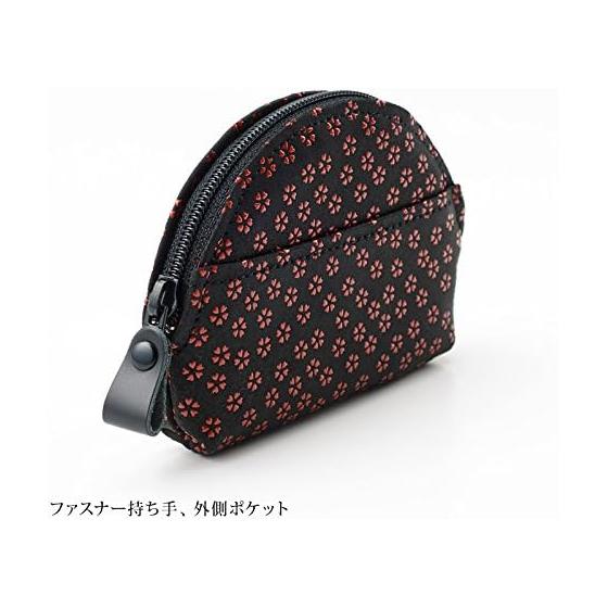 INDEN-YA Genuine Leather "Yama-gata" Zipper Coin Case
