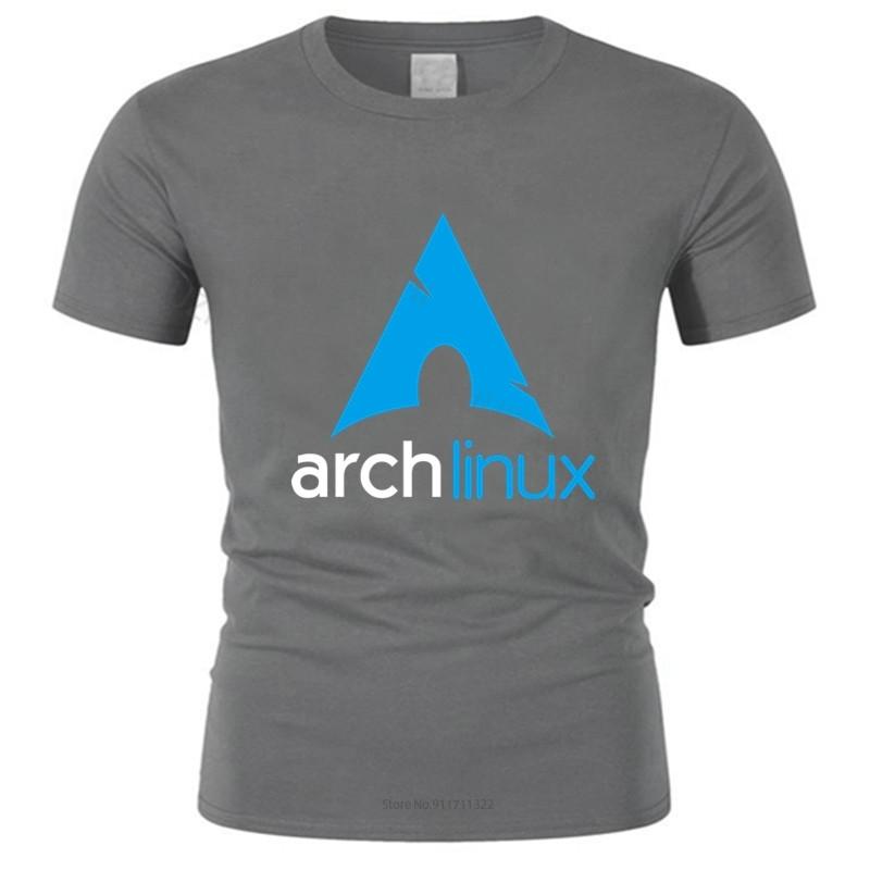 cotton tshirt for boys Fashion brand t shirt mens loose Arch Linux T-Shirts Men Vintage  Cotton Tee Shirt