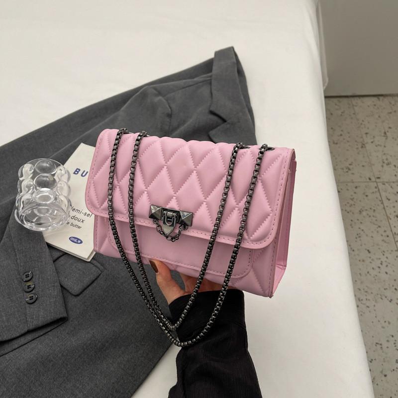 Pu Crossbody Bag With Quilted Pattern And Magnetic Closure For Daily Use
