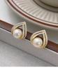 French White Bead Earrings for Women