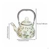 1L Enamel Kettle Induction Compatible Mini Stovetop Easy To Clean Floral Teapot