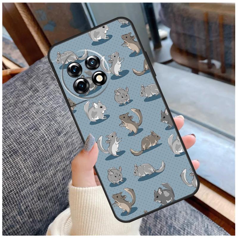 Cute Cartoon Chinchilla Case For OnePlus 13T 8T 10T 9 10 Pro 15 13 12 11 13R 12R Nord CE 5 2 3 4 Lite N20 N30 Coque