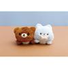 San-X Rilakkuma "Aokogu's Stayover" Lap-Suitable Plush Toy, Chairoikoguma, MV07401, H115 x W170 x D200mm