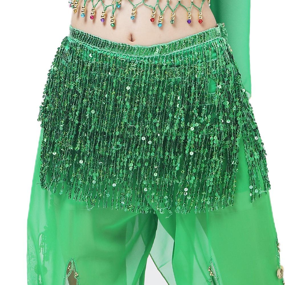 Chiffon Belly Dancing Scarf Sequins Belly Dance Costumes Shiny Belly Dance Belt  for Girl Style3