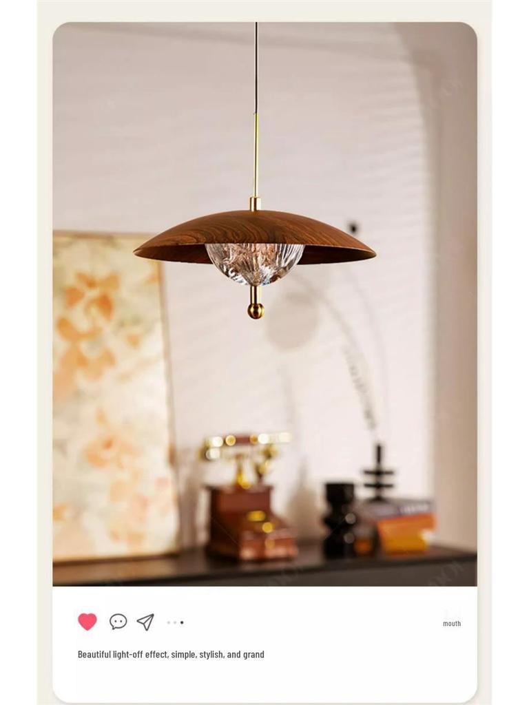 Chinese Walnut Creative Galaxy Pendant Light for Dining and Bedside