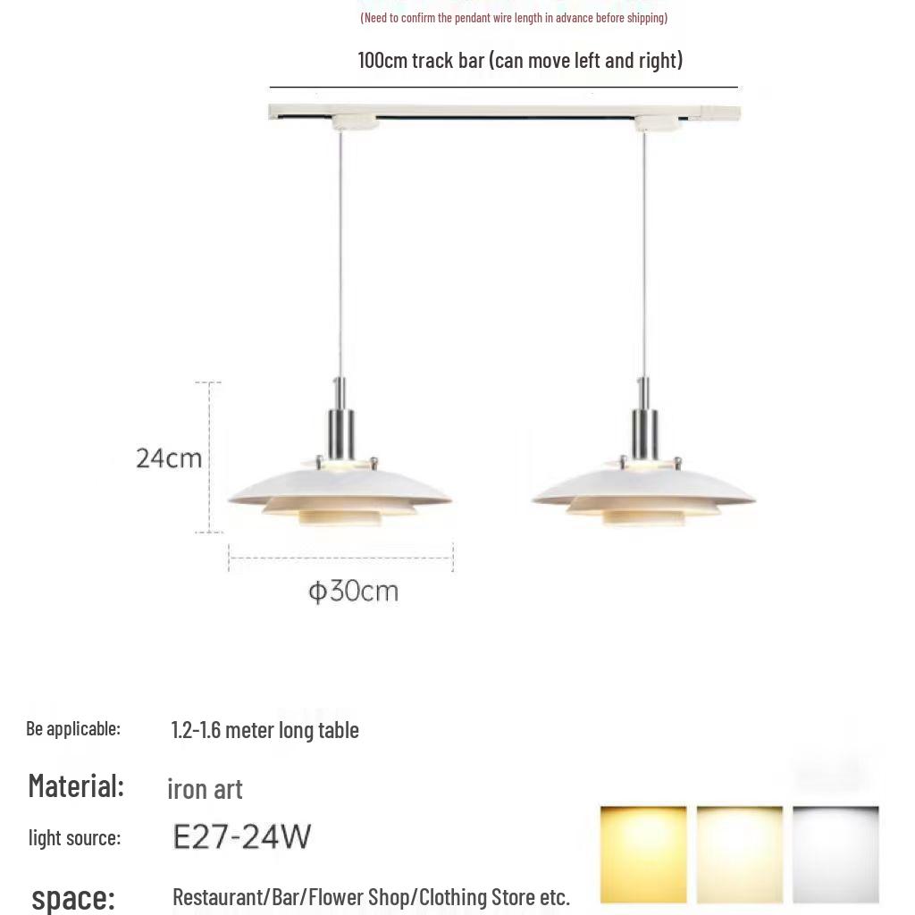 Adjustable Retractable Nordic Pendant Light - Creative Bar Island Flying Saucer Design
