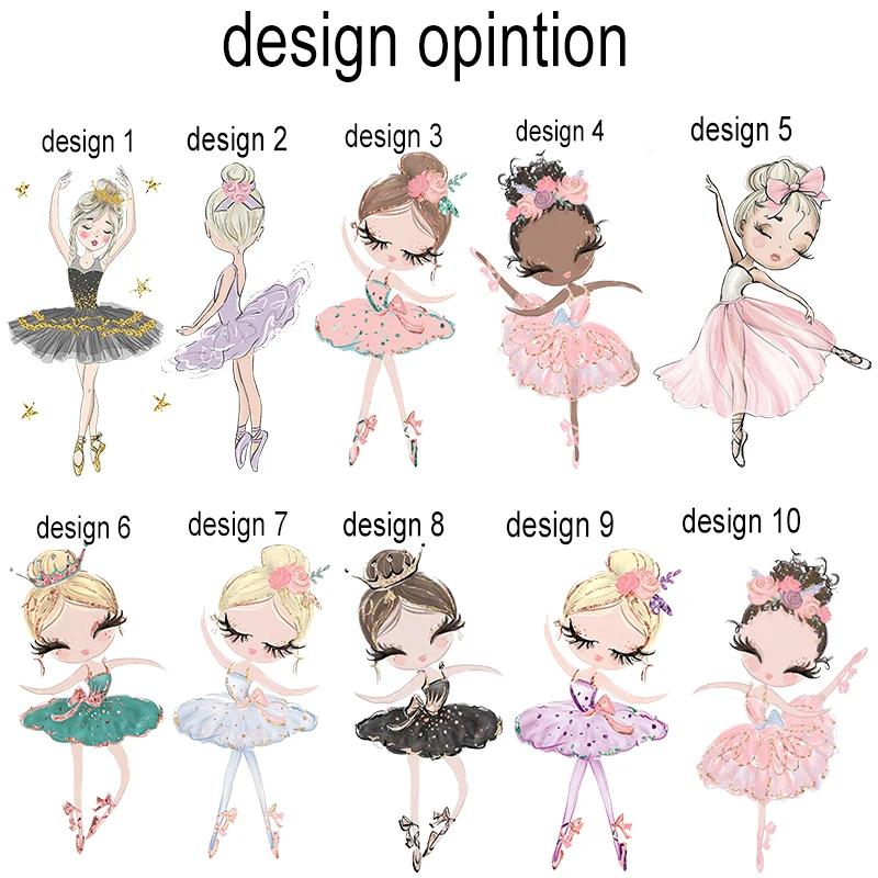 Personalized Name Ballerina Cups Custom Ballet Dance Hot Chocolate Juice Enamel Mug Girls Handle Mugs Birthday Children's Gifts