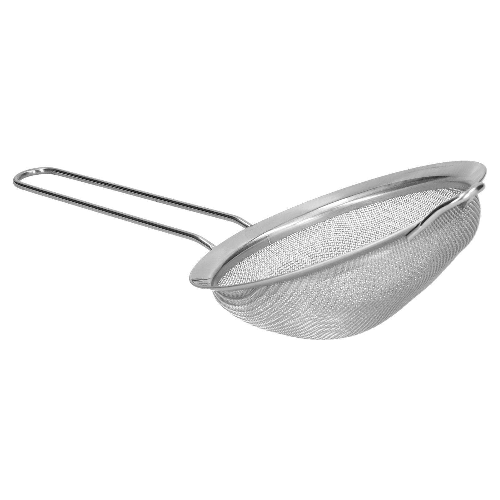 

Stainless Steel Strainer Thickened Wide Oil Colander with Handle Kitchen Tool for Home14cm Wide Side