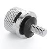 2X Chrome Billet Aluminum Seat Bolt Screw Cap