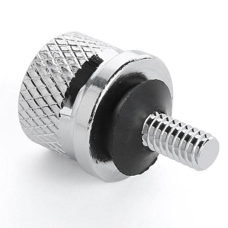 2X Chrome Billet Aluminum Seat Bolt Screw Cap