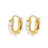 European and American retro French U-shaped ear buckle celebrity court style earrings geometric pearl light luxury earrings wholesale