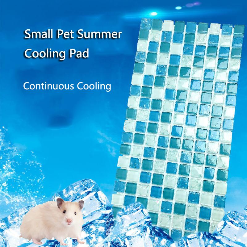 

Small Pet Summer Cooling Pad Cool Mat Resin Cooler Beds for Chinchilla Guinea Pig Hamster Accessories High Quality 10cmx5cm синий