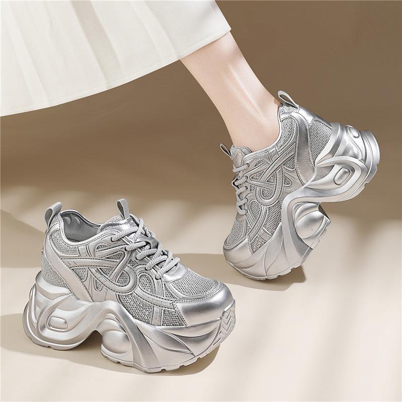 Women's Shoes Summer New Breathable Mesh Shoes Platform Dad Shoes Fashion Casual Sports Shoes Outdoor Running Shoes