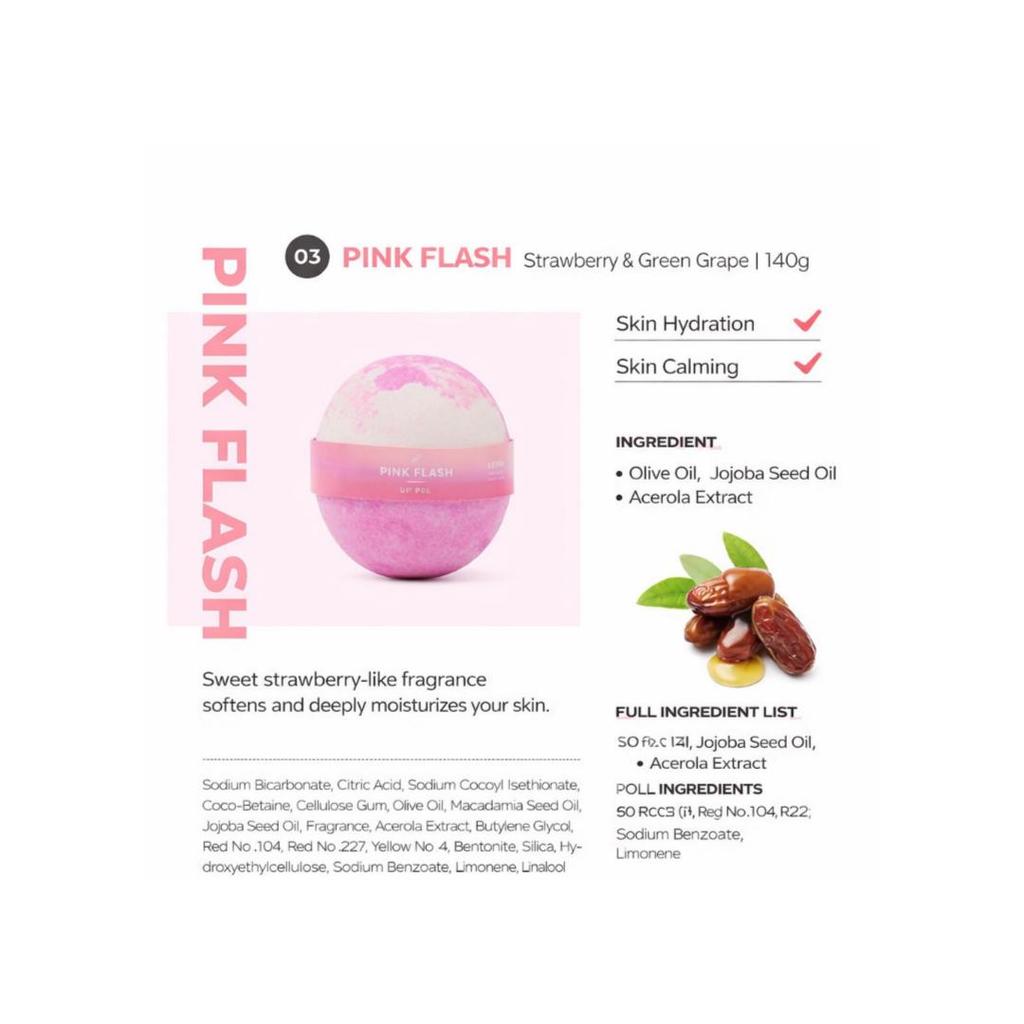 [LELPS] Bubble Bath Pink Flash (Straberry & Green Grape) 140g