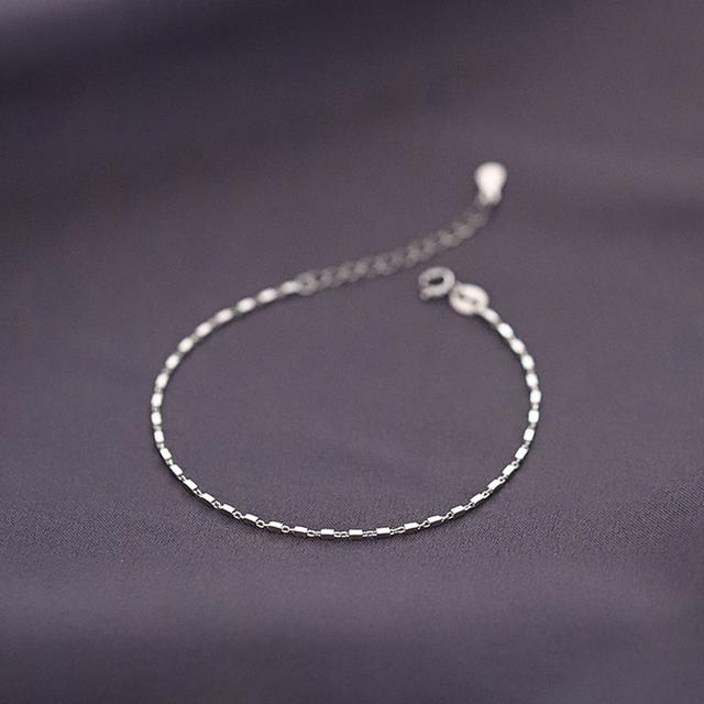 ANENJERY Bracelet chaîne pour femmes, Bracelet cuboïde géométrique, hypoallergénique, bijoux fins, cadeaux